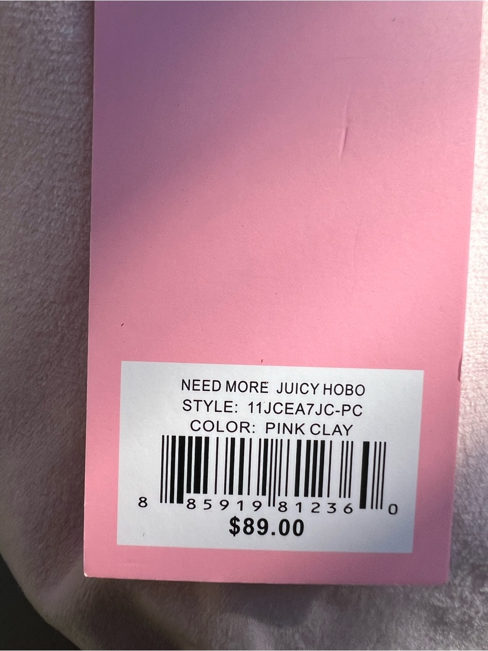 Juicy Couture Need More Juicy Pink Hobo - Picture 5 of 5